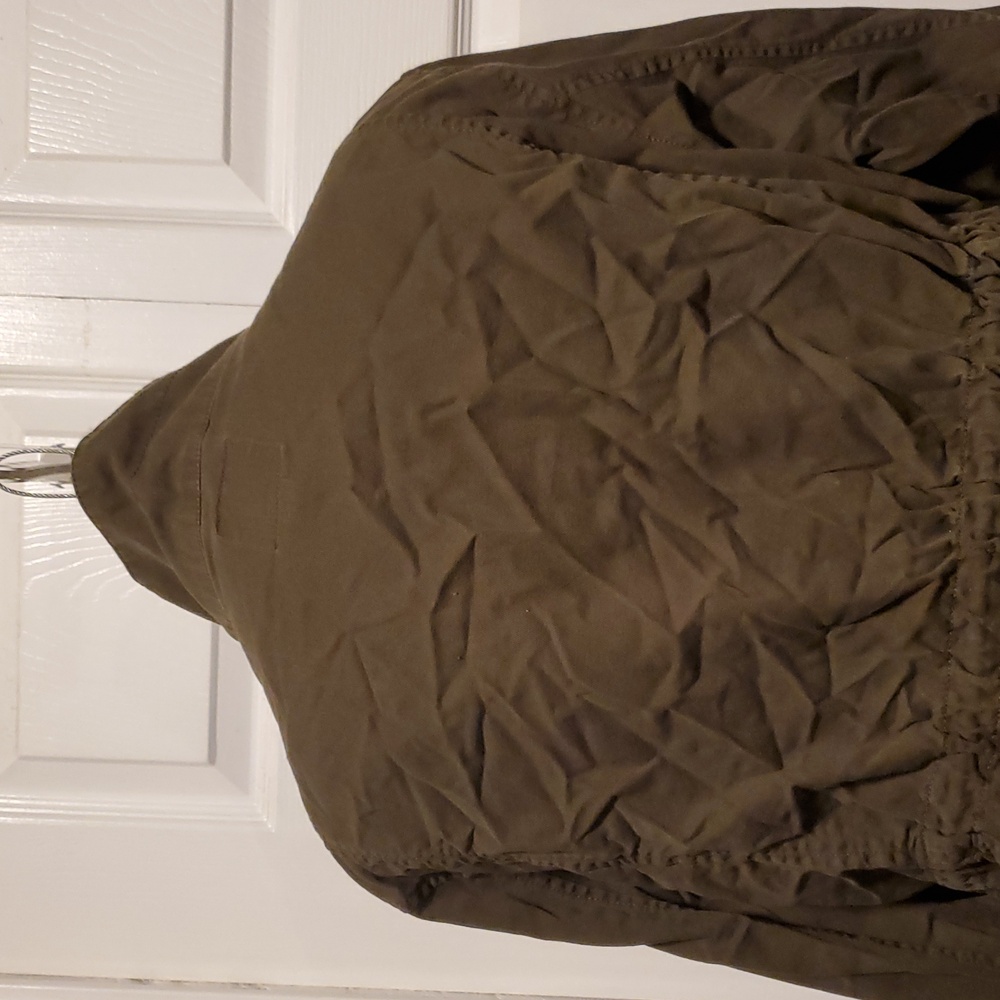 Old Navy Olive Green Women's Zip Down Drawstring Jacket - Size XXL - Picture 10 of 12